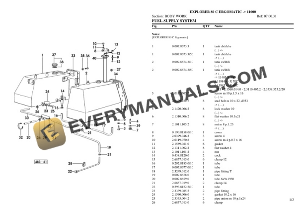 Same EXPLORER 80 C ERGOMATIC (11000) Tractor Parts Catalog PDF 6 Same EXPLORER 80 C ERGOMATIC (11000) Tractor Parts Catalog PDF - Image 4