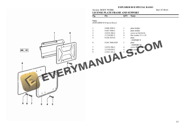 Same EXPLORER 80 II SPECIAL BASSO Tractor Parts Catalog PDF 6 Same EXPLORER 80 II SPECIAL BASSO Tractor Parts Catalog PDF - Image 4