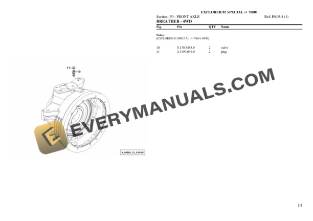 Same EXPLORER 85 SPECIAL (70001) Tractor Parts Catalog PDF 5 Same EXPLORER 85 SPECIAL (70001) Tractor Parts Catalog PDF - Image 3
