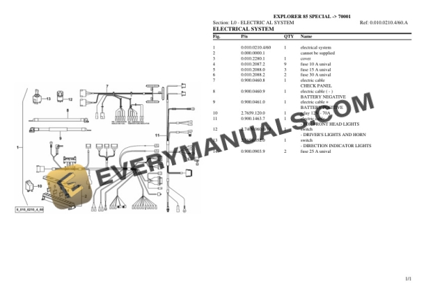 Same EXPLORER 85 SPECIAL (70001) Tractor Parts Catalog PDF 7 Same EXPLORER 85 SPECIAL (70001) Tractor Parts Catalog PDF - Image 5