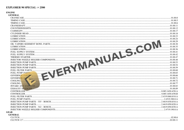 same explorer 90 special 2500 tractor parts catalog pdf 1