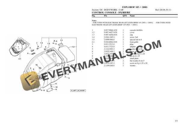 Same EXPLORER III 105 (20001) Tractor Parts Catalog PDF 5 Same EXPLORER III 105 (20001) Tractor Parts Catalog PDF - Image 3