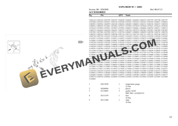 Same EXPLORER III 85 (16001) Tractor Parts Catalog PDF 4 Same EXPLORER III 85 (16001) Tractor Parts Catalog PDF - Image 2