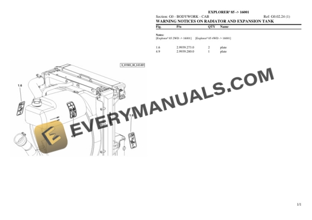 Same EXPLORER III 85 (16001) Tractor Parts Catalog PDF 5 Same EXPLORER III 85 (16001) Tractor Parts Catalog PDF - Image 3