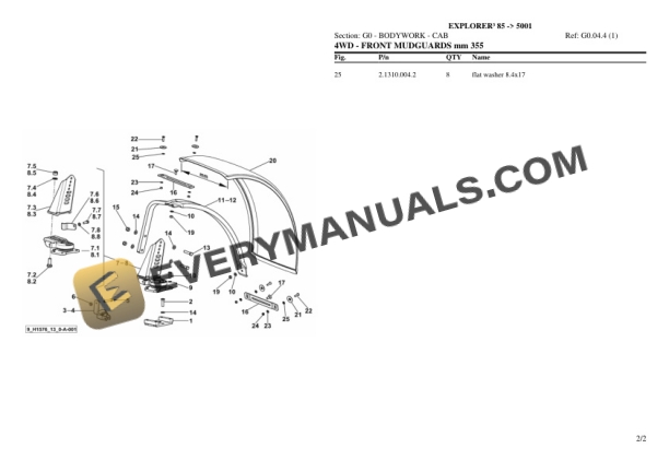 Same EXPLORER III 85 (5001) Tractor Parts Catalog PDF 5 Same EXPLORER III 85 (5001) Tractor Parts Catalog PDF - Image 3