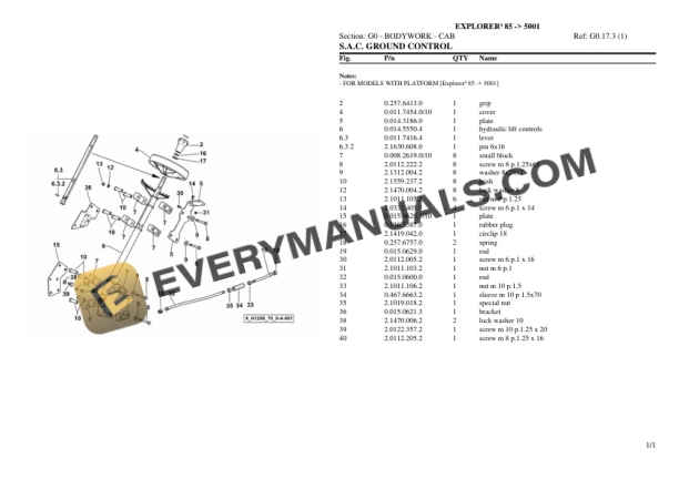 Same EXPLORER III 85 (5001) Tractor Parts Catalog PDF 6 Same EXPLORER III 85 (5001) Tractor Parts Catalog PDF - Image 4