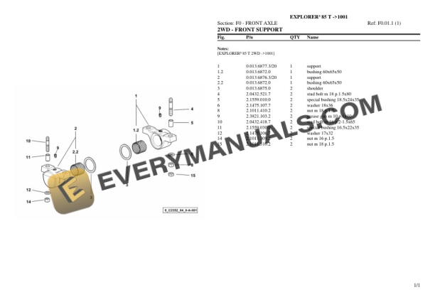 Same EXPLORER III 85 T (1001) Tractor Parts Catalog PDF 5 Same EXPLORER III 85 T (1001) Tractor Parts Catalog PDF - Image 3