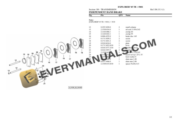 Same EXPLORER III 85 TB (5001) Tractor Parts Catalog PDF 5 Same EXPLORER III 85 TB (5001) Tractor Parts Catalog PDF - Image 3