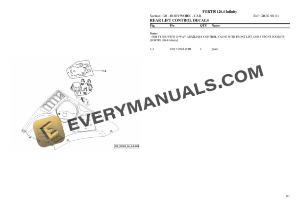 Same FORTIS 120.4 INFINITY Tractor Parts Catalog PDF 5 Same FORTIS 120.4 INFINITY Tractor Parts Catalog PDF - Image 3