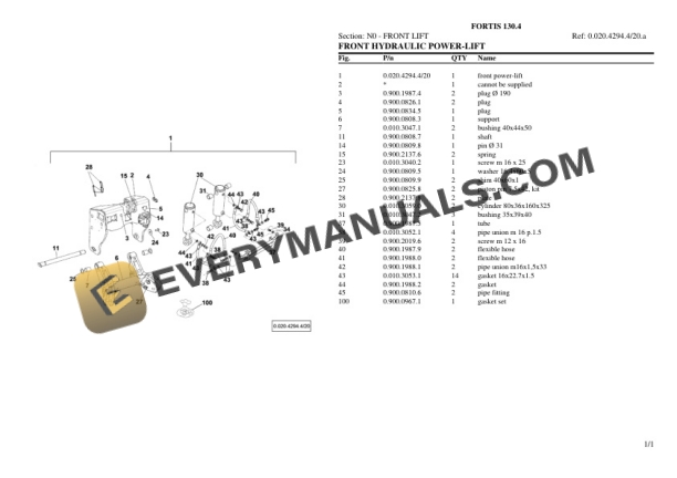 Same FORTIS 130.4 Tractor Parts Catalog PDF 7 Same FORTIS 130.4 Tractor Parts Catalog PDF - Image 5