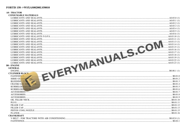 Same FORTIS 150 (WSXAS00200LS50010) Tractor Parts Catalog PDF 1 same fortis 150 wsxas00200ls50010 tractor parts catalog pdf 1