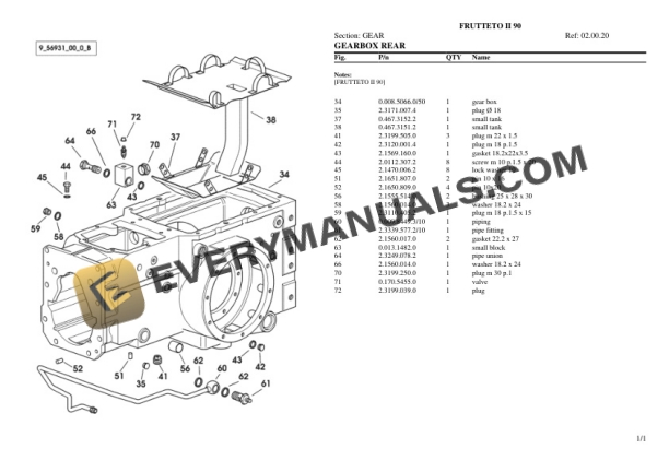 Same FRUTTETO II 90 Tractor Parts Catalog PDF 4 Same FRUTTETO II 90 Tractor Parts Catalog PDF - Image 2