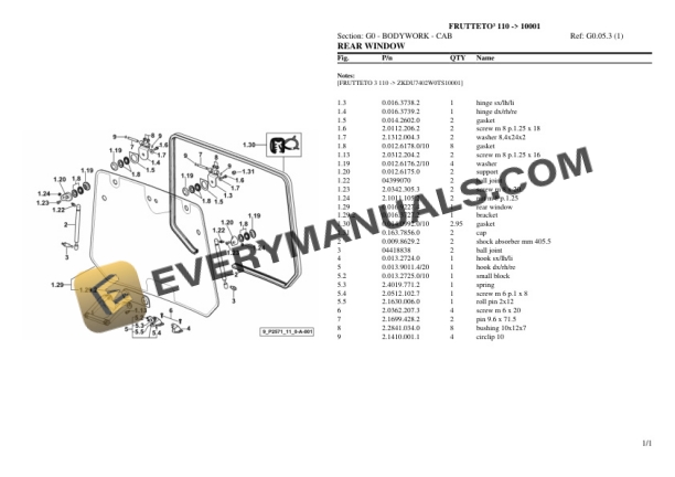 Same FRUTTETO III 110 (10001) Tractor Parts Catalog PDF 5 Same FRUTTETO III 110 (10001) Tractor Parts Catalog PDF - Image 3