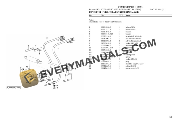 Same FRUTTETO III 110 (10001) Tractor Parts Catalog PDF 6 Same FRUTTETO III 110 (10001) Tractor Parts Catalog PDF - Image 4