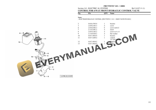 Same FRUTTETO III 110 (10001) Tractor Parts Catalog PDF 7 Same FRUTTETO III 110 (10001) Tractor Parts Catalog PDF - Image 5