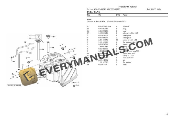 Same Frutteto III 50 Natural Tractor Parts Catalog PDF 4 Same Frutteto III 50 Natural Tractor Parts Catalog PDF - Image 2