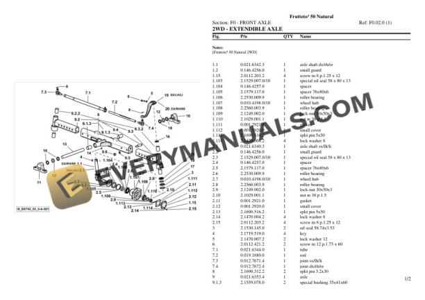 Same Frutteto III 50 Natural Tractor Parts Catalog PDF 5 Same Frutteto III 50 Natural Tractor Parts Catalog PDF - Image 3