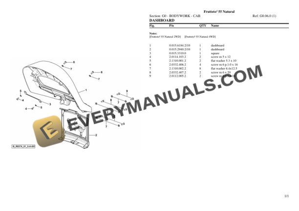 Same Frutteto III 55 Natural Tractor Parts Catalog PDF 6 Same Frutteto III 55 Natural Tractor Parts Catalog PDF - Image 4