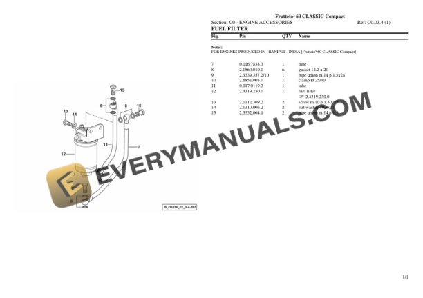 Same Frutteto III 60 CLASSIC Compact Tractor Parts Catalog PDF 4 Same Frutteto III 60 CLASSIC Compact Tractor Parts Catalog PDF - Image 2