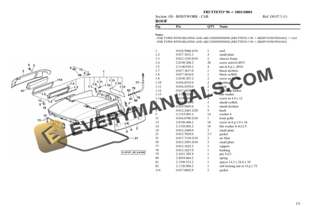 Same FRUTTETO III 90 (1001 10001) Tractor Parts Catalog PDF 5 Same FRUTTETO III 90 (1001 10001) Tractor Parts Catalog PDF - Image 3