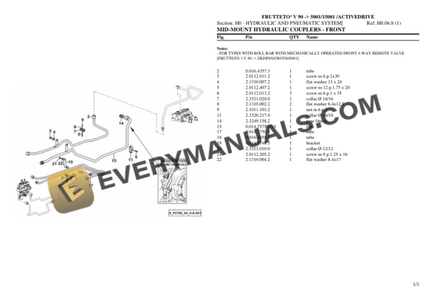 Same FRUTTETO III V 90 (5001 15001 ACTIVEDRIVE) Tractor Parts Catalog PDF 6 Same FRUTTETO III V 90 (5001 15001 ACTIVEDRIVE) Tractor Parts Catalog PDF - Image 4