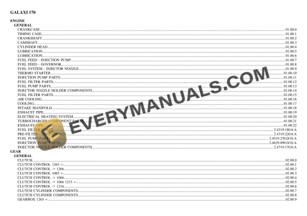 Same GALAXI 170 Tractor Parts Catalog PDF 2 same galaxi 170 tractor parts catalog pdf 1