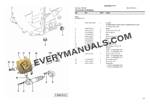 Same GOLDEN 75 V Tractor Parts Catalog PDF-2