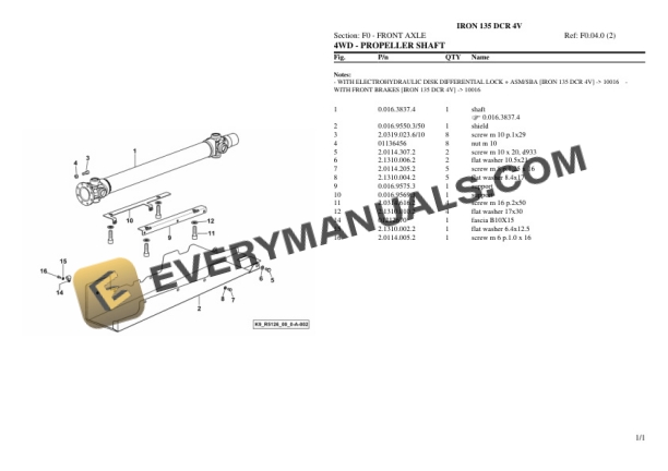 Same IRON 135 DCR 4V Tractor Parts Catalog PDF 5 Same IRON 135 DCR 4V Tractor Parts Catalog PDF - Image 3