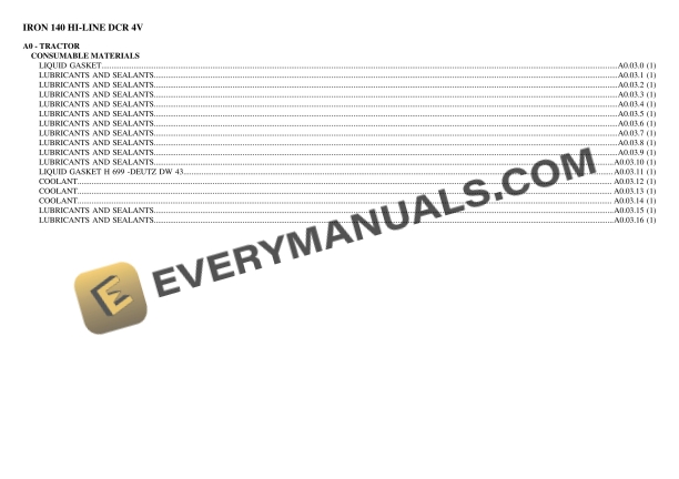 same iron 140 hi line dcr 4v tractor parts catalog pdf 1