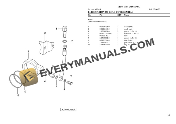 Same IRON 150.7 CONTINUO Tractor Parts Catalog PDF 5 Same IRON 150.7 CONTINUO Tractor Parts Catalog PDF - Image 3