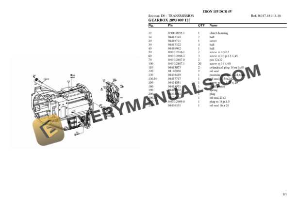 Same IRON 155 DCR 4V Tractor Parts Catalog PDF 4 Same IRON 155 DCR 4V Tractor Parts Catalog PDF - Image 2