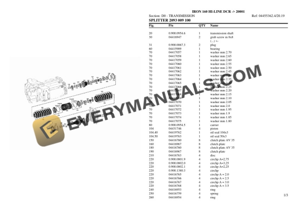 Same IRON 160 HI-LINE DCR (20001) Tractor Parts Catalog PDF 4 Same IRON 160 HI-LINE DCR (20001) Tractor Parts Catalog PDF - Image 2