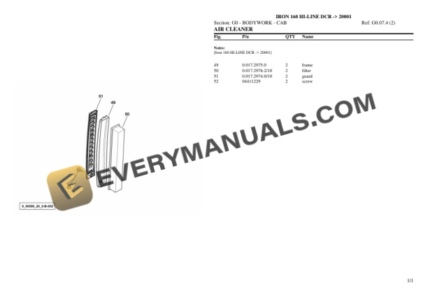Same IRON 160 HI-LINE DCR (20001) Tractor Parts Catalog PDF 5 Same IRON 160 HI-LINE DCR (20001) Tractor Parts Catalog PDF - Image 3