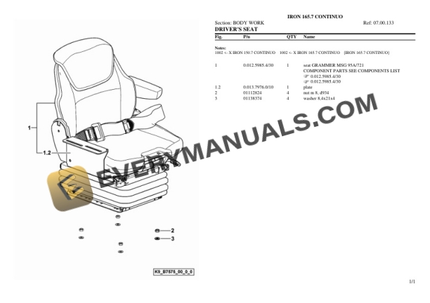 Same IRON 165.7 CONTINUO Tractor Parts Catalog PDF 6 Same IRON 165.7 CONTINUO Tractor Parts Catalog PDF - Image 4