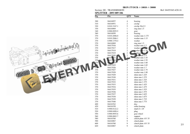 Same IRON 175 DCR (10010 (30000) Tractor Parts Catalog PDF 4 Same IRON 175 DCR (10010 (30000) Tractor Parts Catalog PDF - Image 2