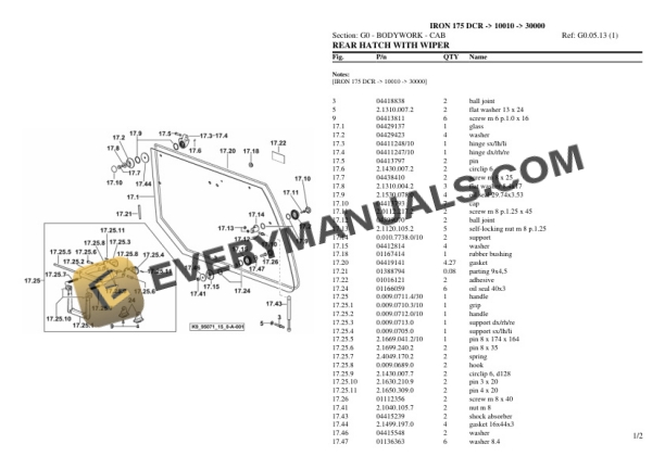 Same IRON 175 DCR (10010 (30000) Tractor Parts Catalog PDF 5 Same IRON 175 DCR (10010 (30000) Tractor Parts Catalog PDF - Image 3