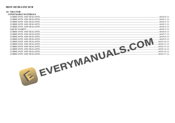 same iron 185 hi line dcr tractor parts catalog pdf 1
