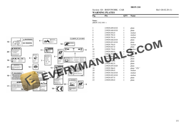 Same IRON 210 Tractor Parts Catalog PDF 5 Same IRON 210 Tractor Parts Catalog PDF - Image 3