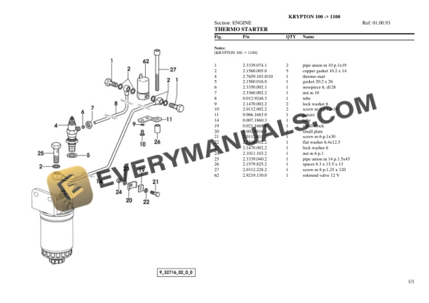 Same KRYPTON 100 (1100) Tractor Parts Catalog PDF-2