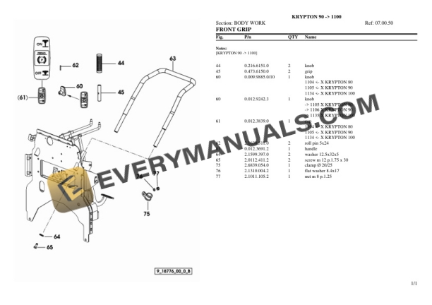 Same KRYPTON 90 (1100) Tractor Parts Catalog PDF-4