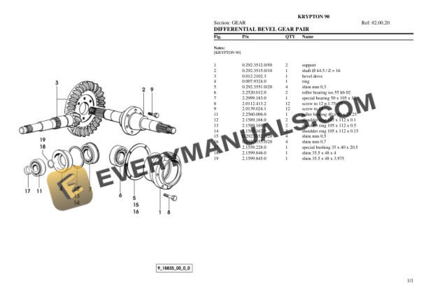 Same KRYPTON 90 Tractor Parts Catalog PDF-3