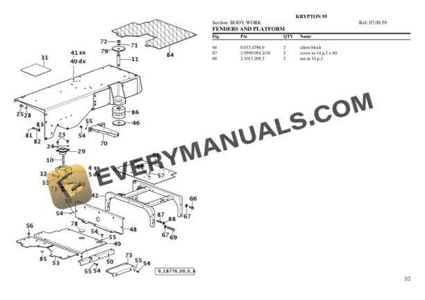 Same KRYPTON 95 Tractor Parts Catalog PDF-4