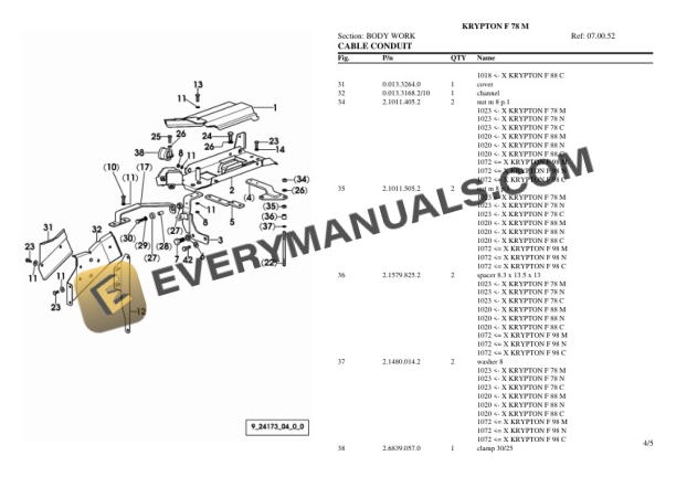Same KRYPTON F 78 M Tractor Parts Catalog PDF 4 Same KRYPTON F 78 M Tractor Parts Catalog PDF-2