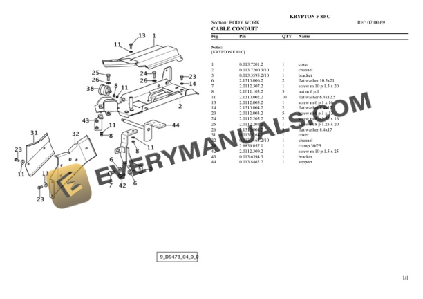 Same KRYPTON F 80 C Tractor Parts Catalog PDF-2