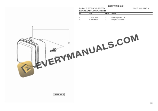 Same KRYPTON F 80 C Tractor Parts Catalog PDF-3