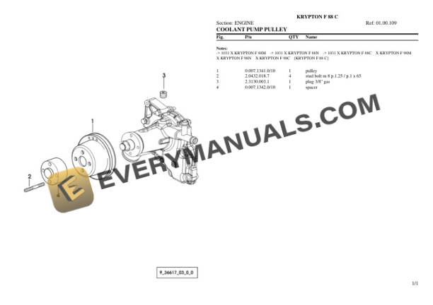 Same KRYPTON F 88 C Tractor Parts Catalog PDF-4