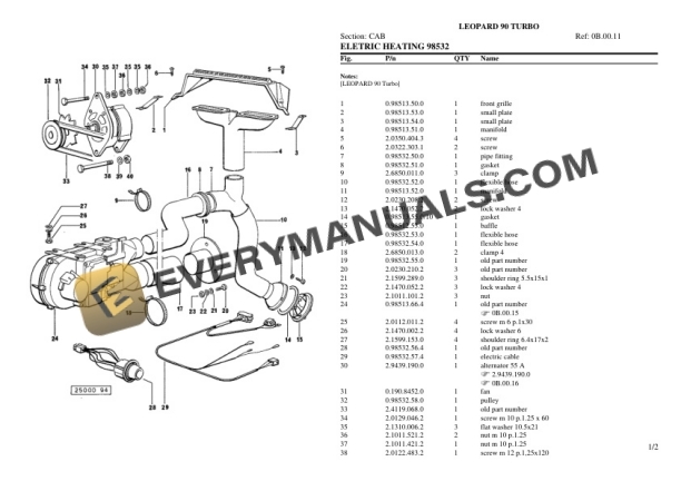 Same LEOPARD 90 TURBO Tractor Parts Catalog PDF-5