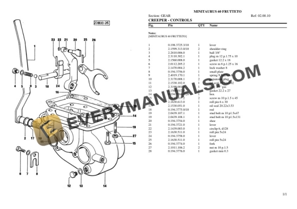 Same MINITAURUS 60 FRUTTETO Tractor Parts Catalog PDF-3