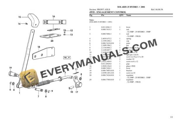 Same OLARIS 25 HYDRO (2001) Tractor Parts Catalog PDF 5 Same OLARIS 25 HYDRO (2001) Tractor Parts Catalog PDF - Image 3