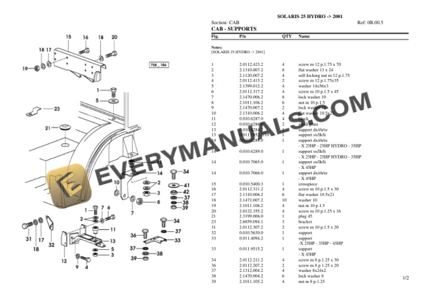 Same OLARIS 25 HYDRO (2001) Tractor Parts Catalog PDF 7 Same OLARIS 25 HYDRO (2001) Tractor Parts Catalog PDF - Image 5